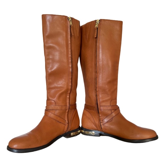 Ralph Lauren Jakayla English Tan Brown Leather Riding Boots size 8 - Picture 9 of 9